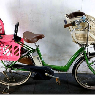 ①407番 ‼️バッテリー絶好調‼️ブリヂストン✨前後子供乗せ電動自転車