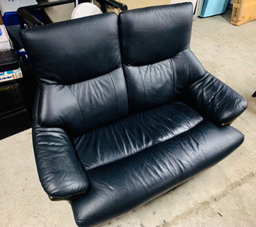 定価6万【約90%off】2人掛けレザーソファ【美品】レザークリーナーセット