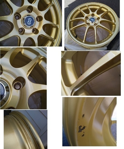 価格交渉中！説明文通り即決有！早いもの勝ち！【美品】ENKEI エンケイ PF01 17インチ 7J 5穴 114.3+48 ゴールド ホイール　4本セット