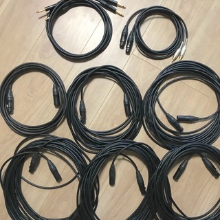 オーディオケーブル各種　キャノン XLR、シールド、RCA