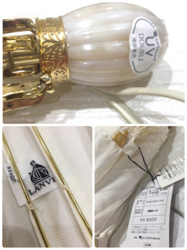 ◇良品◇ ランバン LANVIN 晴雨兼用 傘 折りたたみ傘 置きかさ 紫外線カット