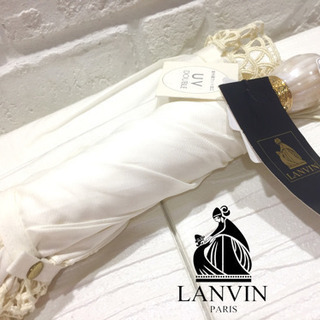 ◇良品◇ ランバン LANVIN 晴雨兼用 傘 折りたたみ傘 置...