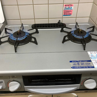 2口ガスコンロ　都市ガス　魚焼き機付き