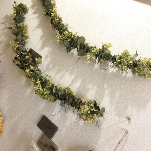 受注制作ユーカリのロングロングミルフィーユガーランド90㎝