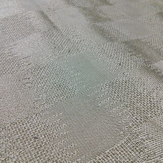 【中古】セルコン マルチカバー 格子柄ライトベージュ 光沢有 ベッドカバーとしても使用可の画像