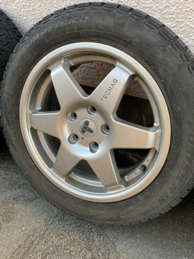 美品 テクマグ 16インチ 5H PCD112 +50 6.5J 205/55R16 ゴルフ5 ゴルフ6 A3 A1 A4 TECMAG