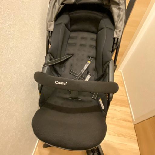 コンビ ベビーカー ロングフィット48 エッグション NJ ミニマムグレー 新生児~4歳　レインカバー付