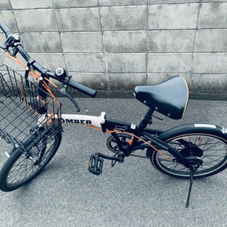 【決まりました❗️】折りたたみ　自転車　黒白　6段変速付き