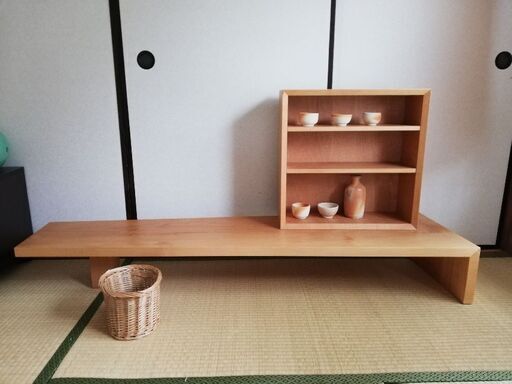 和室用 ローテーブル 棚 着物作業に。