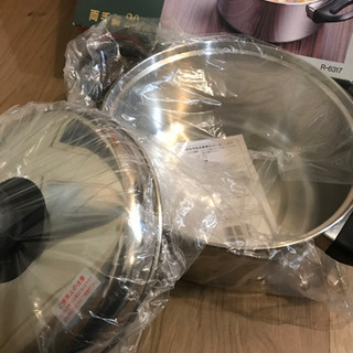 LUCIDO  両手鍋　ステンレス　#値下げ1500円の画像