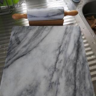 大理石製菓台、めんぼう