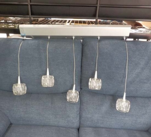 ▶ペンダントライト ガラスキューブ 5灯 キシマ CC-40191 KISHIMA シーリング オシャレ ハロゲン 照明 ペイペイ対応 札幌市西区西野