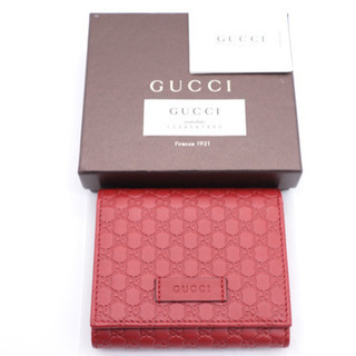 《GUCCI/グッチマイクロシマ 三つ折り財布》Sランク 新品 未使用品 極美品