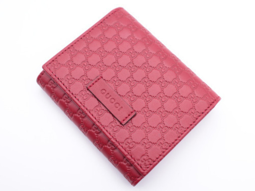 《GUCCI/グッチマイクロシマ 三つ折り財布》Sランク 新品 未使用品 極美品