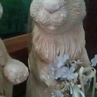 ラビット置物 ガーデニングの画像