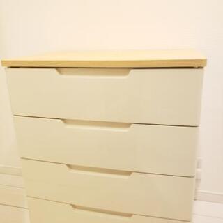 プラスチック4段チェスト(収納)