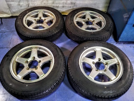 夏 ジムニー 専用 16インチ アルミ 人気のBlows【富山市/手渡しもOK】100％車検対応 ダンロップ 日本製 175/80R16 JBジムニー JAジムニー 中古/4本