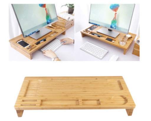Σ(ﾟДﾟ)値下げ❕❕   ¥1500 ✨OULII 机上台 モニター台 机上ラック モニタースタンド キーボード収納