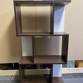 オシャレ棚 物置 収納 小物置き 幅 約59cm × 奥行き 約24cm × 高さ 約107cmの画像