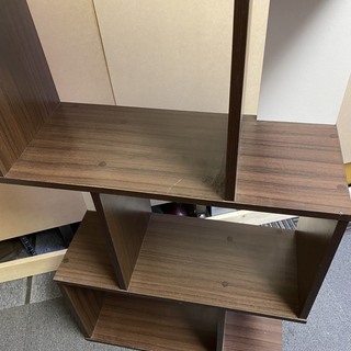 オシャレ棚 物置 収納 小物置き 幅 約59cm × 奥行き 約24cm × 高さ 約107cmの画像