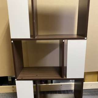 オシャレ棚 物置 収納 小物置き 幅 約59cm × 奥行き 約24cm × 高さ 約107cmの画像