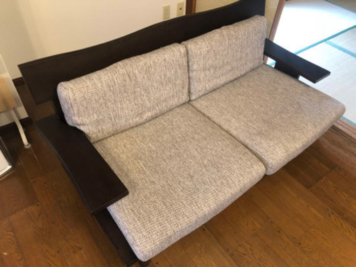 2人用布張りソファ