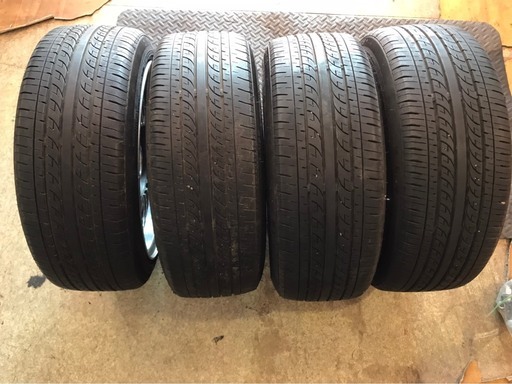 旧車 メッシュ ホイール 15インチ 6.5ＪＪ 4穴 114.3 オフセット+19 タイヤ ＳＯＮＡＲ ＳＸ-608 165/50Ｒ15 札幌発