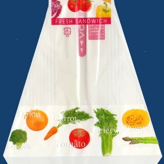 三角 サンドイッチ袋 野菜柄 70mm幅 　１束(200枚フィル...