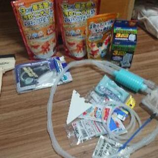 金魚三匹あげます。水槽など込み。