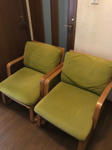 無印　お話中　リビングでもダイニングでも使えるソファチェアー　2脚