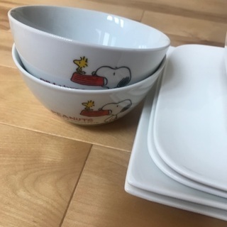 2人用　スヌーピーボウル、食器の画像