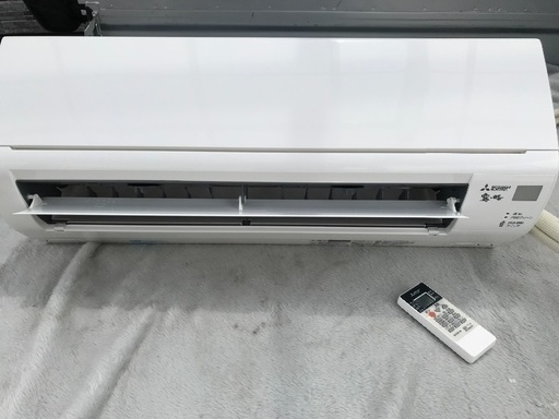 取引中高年式2018年製三菱ルームエアコン霧ヶ峰冷房6畳〜9畳美品。千葉県内配送無料。