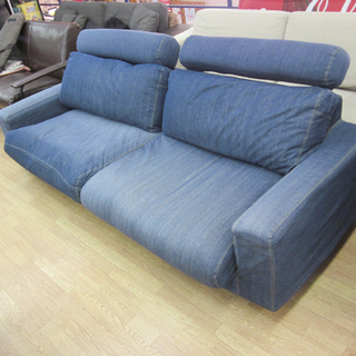 無印良品 2人掛け ソファ 幅219×奥行92×高さ84cm デニム