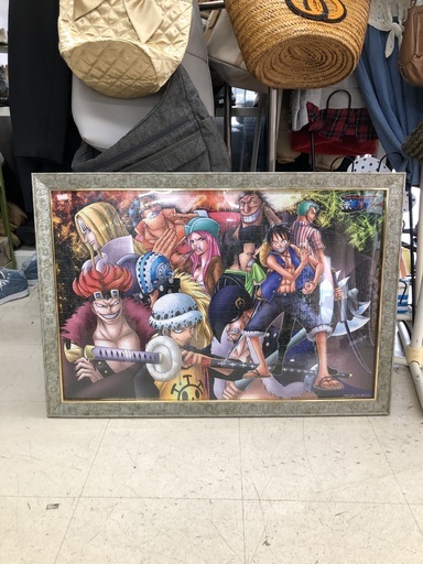 ワンピース　ジグソーパズル完成品　ワンピース仕様額縁付き