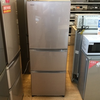 【安心6ヶ月保証付】3ドア冷蔵庫 TOSHIBA GR-G34S 340L 2014年製 自動製氷機能付 ※軽度の使用感有