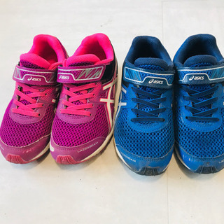 【ありがとうございました】asics 20センチ　2足セット（洗...