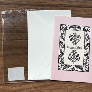 【お渡しする方決定】メッセージカード　シック（薄ピンク）