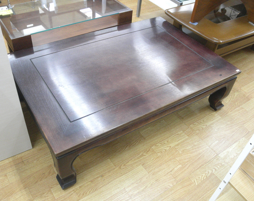 カリモク 座卓 テーブル 幅121 奥行81 高さ34㎝ 花梨材   西岡店