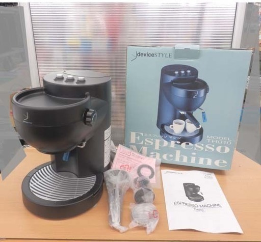 未使用品 エスプレッソマシン デバイスタイル/deviceSTYLE TH010 開封済み 箱付 コーヒーメーカー ペイペイ対応 札幌市西区西野
