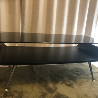 【美品/急募/無料】黒ガラステーブルの画像