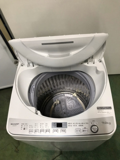出ました！2019年製★大型洗濯機★シャープ　7kg★送料無料地域あり★2人暮らし、ファミリーにオススメ