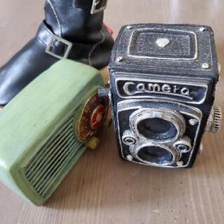 置物貯金箱　ブーツ型メガネケースの画像