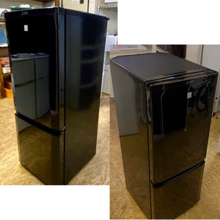 🌈点検清掃OK🌈 【お洒落なブラック 】【MITSUBISHI】冷凍冷蔵庫 146L