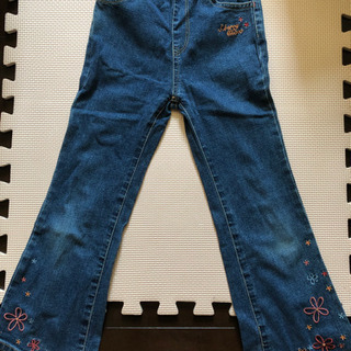 ジーパン　120  女の子　女子　刺繍　かわいい