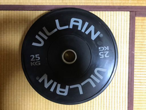 バーベルプレート 25kg 4枚 バンパープレート villain fitness