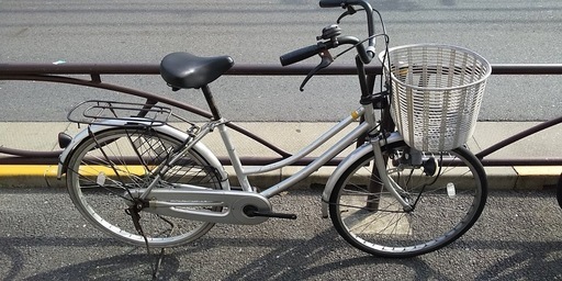 ★リサイクル中古自転車お安めVer＜点検済み＞24インチホームサイクル・シングルギヤ・シルバー