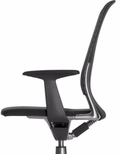 vitra【中古品】ヴィトラ メダチェア ブラック 肘/革 布張
