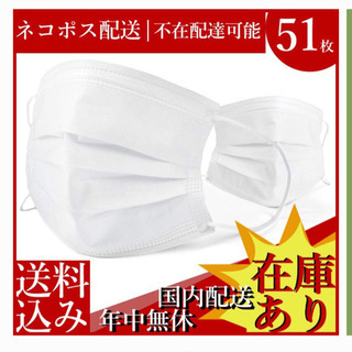 マスク　51枚　1200円税込　送料無料　ネットショップ　楽天