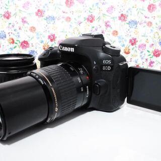 ★全国発送対応★交渉可★★超高画質★ Canon EOS 80D ダブルレンズセット★