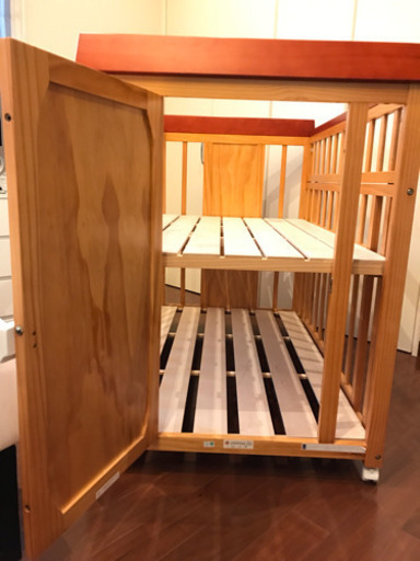 貴重 カウプンキ 北欧 ベビーベッド 大和屋 家具 ベビーサークル ベッドベビーベット